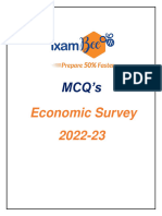 MCQs On Economic Survey 2022-23