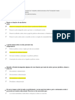 Questionário - Organização Do Trabalho Administrativo