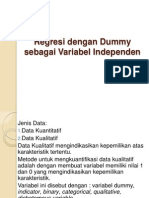 Regresi Dengan Dummy Sebagai Variabel in Depend en