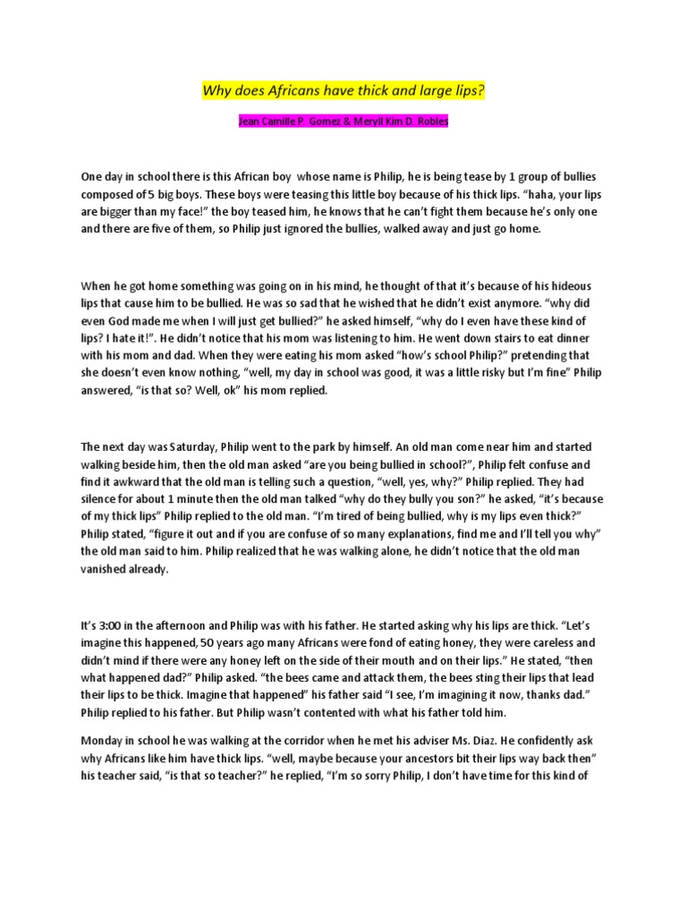 Why Does Africans Have Thick and Large Lips | PDF | Adaptation