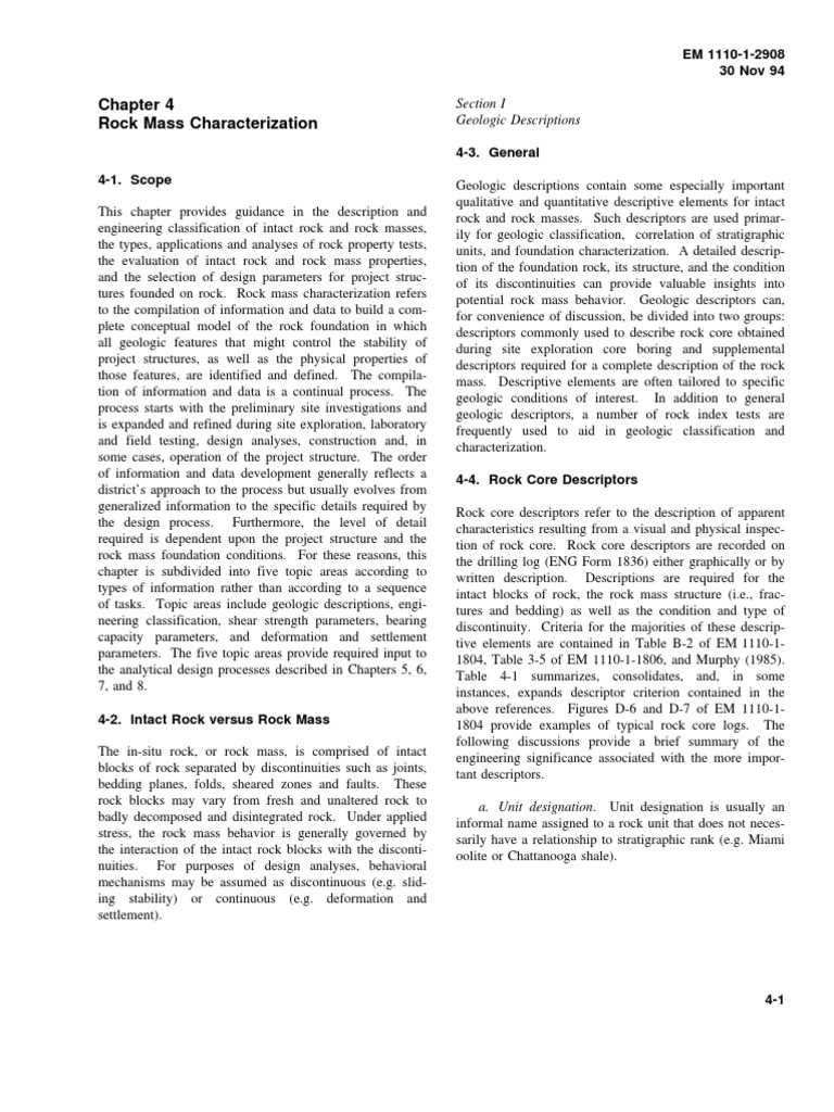 Rock Mass Characterization Guidelines | PDF | Strength Of Materials ...