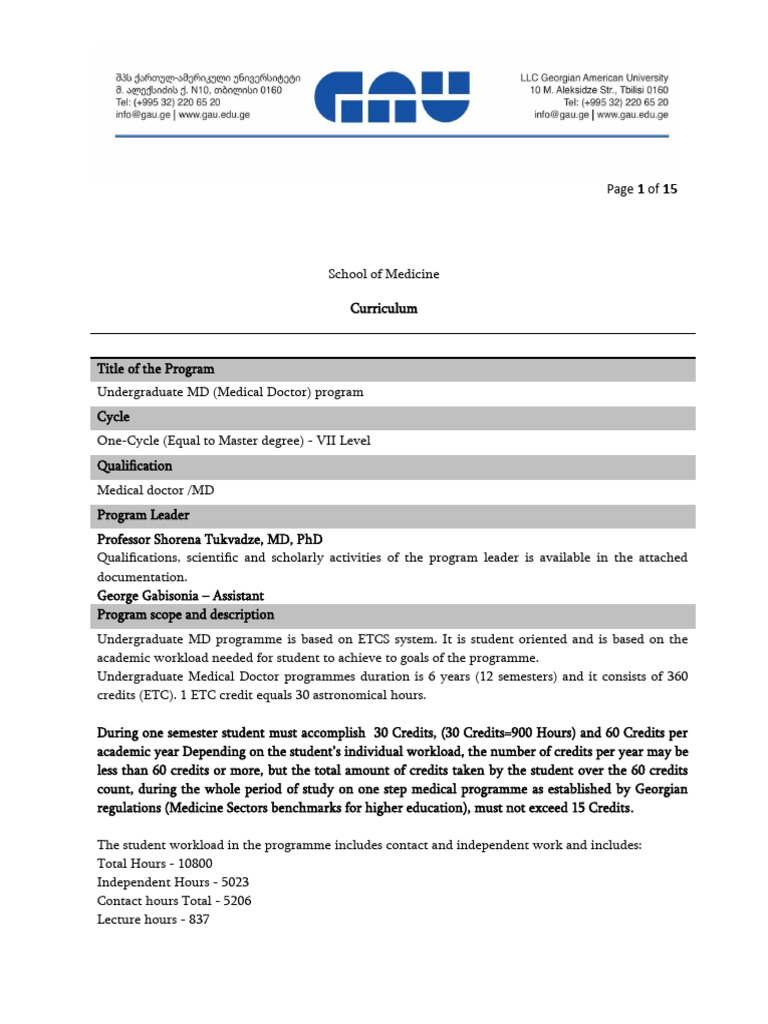 MD Programme Overview and Curriculum | PDF | Doctor Of Medicine | Medicine