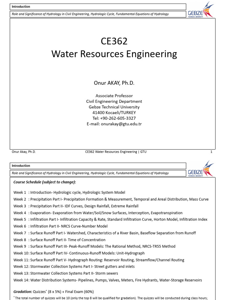 Introduction PDF Hydrology Drainage Basin