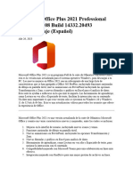 Microsoft Office Plus 2021 Professional Full VL v2108 Build 14332.20493 Multilenguaje (Español)