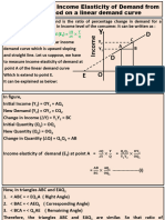Measurement of Income Elasticity of Demand From Point Method