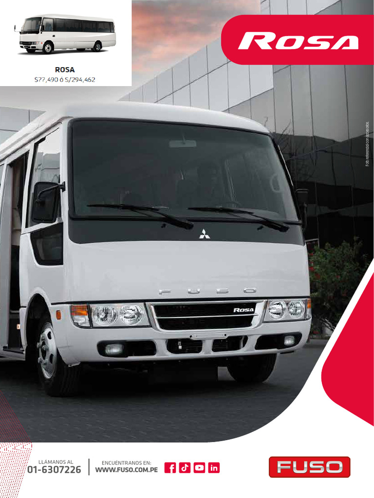 Especificaciones Mitsubishi Fuso Rosa 2024 | PDF | Eje | Vehículo de motor