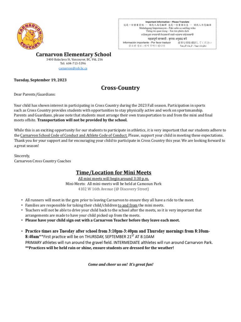 Carnarvon Cross Country 2023 PDF Justice Crime & Violence