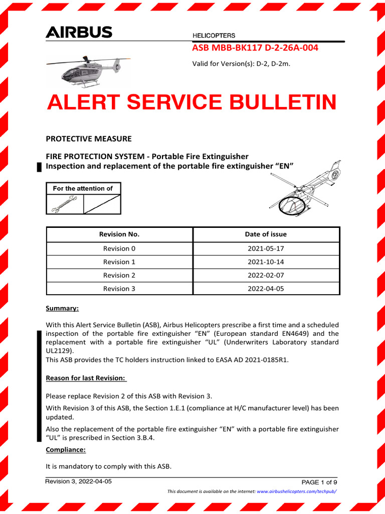 ASB MBB-BK117 Fire Extinguisher Update | PDF | Computers