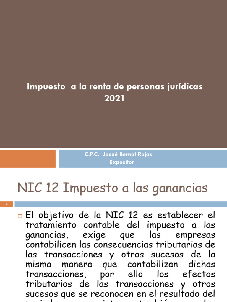 2021 CCPL Impuesto A La Renta de PJ 2021 | PDF | Impuesto sobre la ...