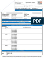 Plantilla para Planificación de Actividad Integrada en La Biblioteca