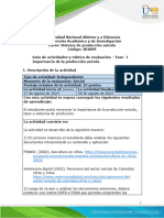 Guia de Actividades y Rúbrica de Evaluación - Unidad 1 - Fase 1 - Importancia de La Producción Avícola