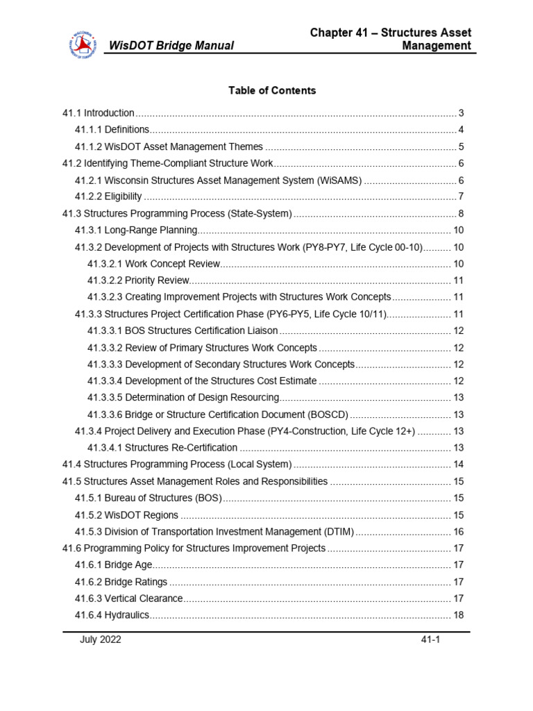 WisDOT Structures Asset Management | PDF | Asset Management | Policy