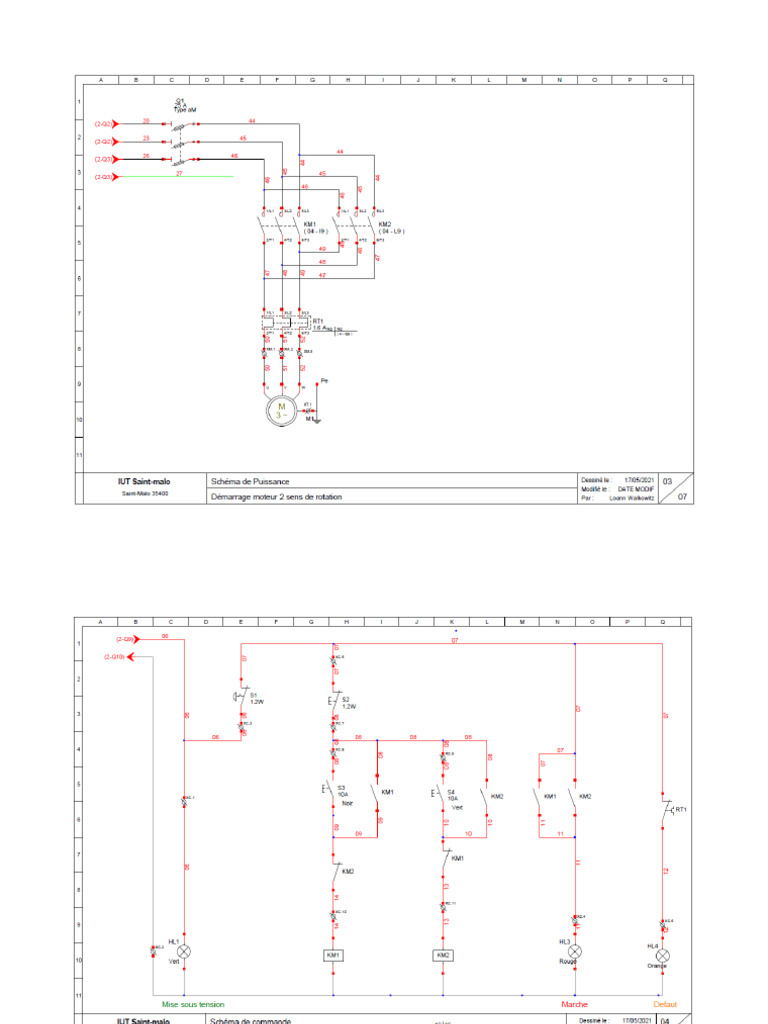 Schéma Électrique Rotation Moteur | PDF