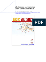 Basic Statistics For Business and Economics Canadian 5th Edition Lind Solutions Manual