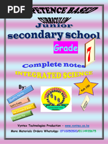 Grade 7 CBC Complete Integrated Science Notes.
