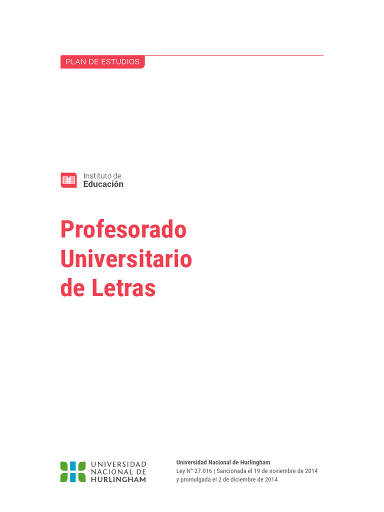 Profesorado Universitario de Letras | PDF | Plan de estudios | Mecánica ...