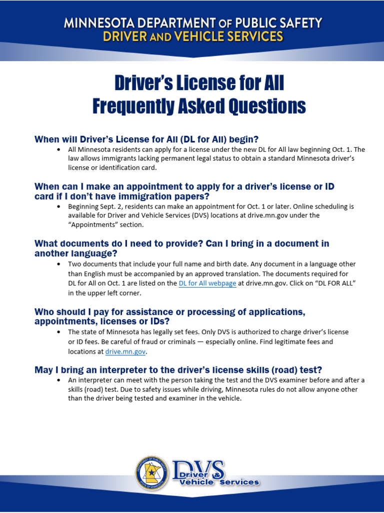 Regardless of immigration status, people in Minnesota can begin applying  for driver's licenses