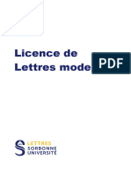 1 - Licence de Lettres Modernes Brochure Générale 2019-2020
