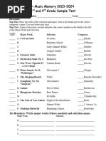 2023 4th Grade Sample Test