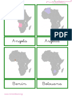 Tarjetas Del Mapa de Africa Letra Ligada