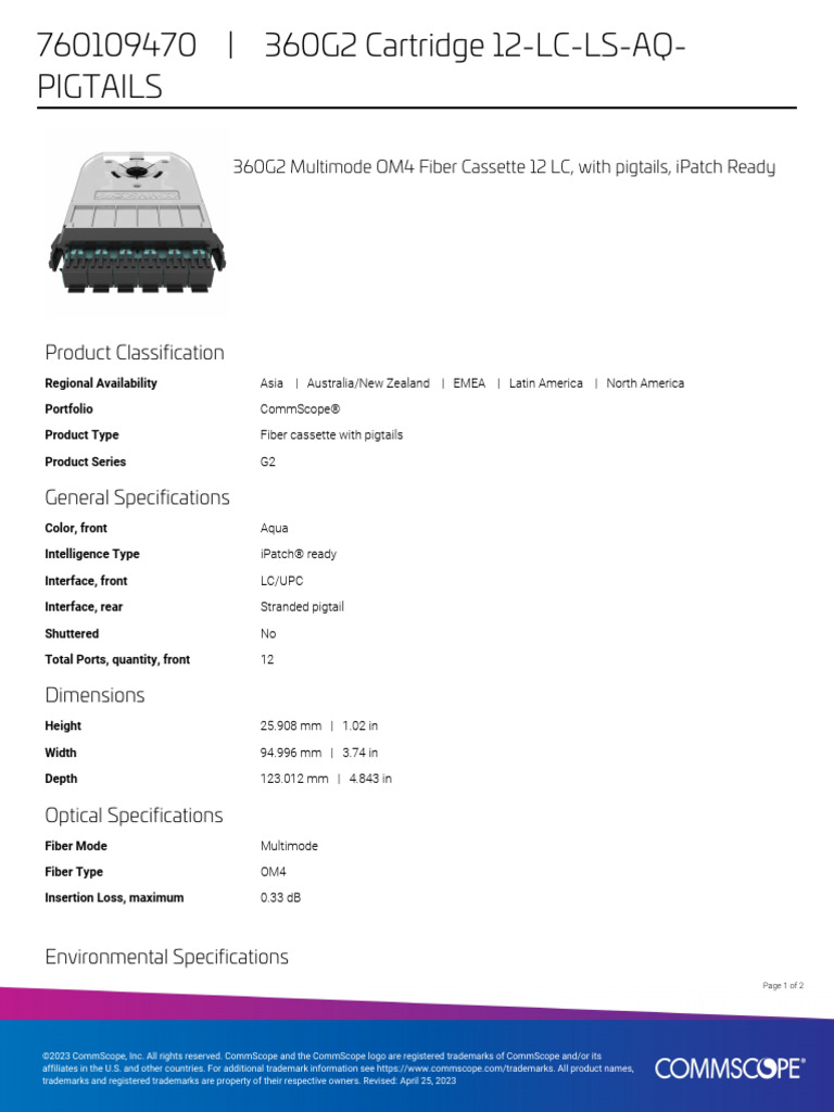Product Specifications | PDF