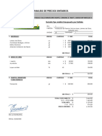 C) Analisis de Presios Unitarios