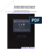 Business Law The Ethical Global and e Commerce Environment 15th Edition Mallor Solutions Manual