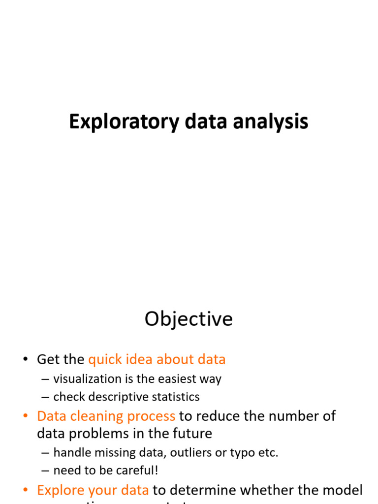 Exploratory data analysis | PDF | Descriptive Statistics | Statistics