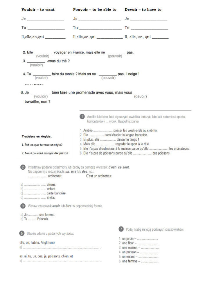 Francuski Test kl.5 | PDF