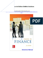 Cases in Finance 3rd Edition Demello Solutions Manual