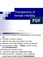Therapeutics For Female Infertility