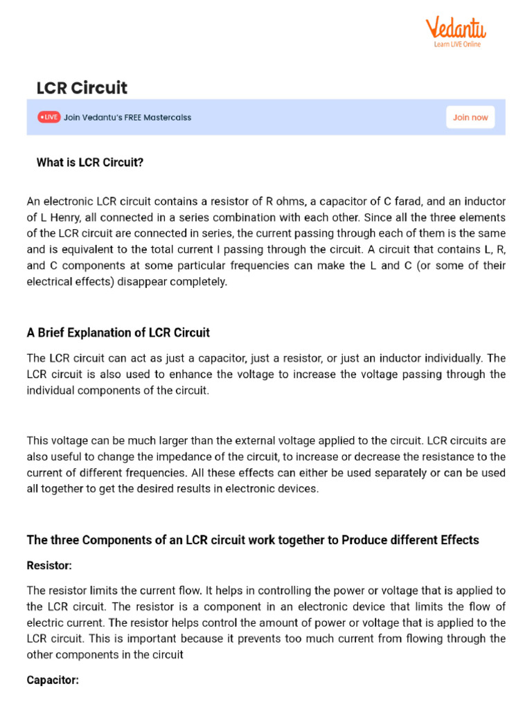 LCR Circuit | PDF