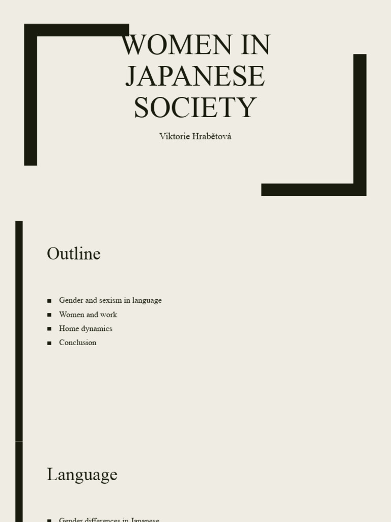 Gender Roles in Japanese Society | PDF