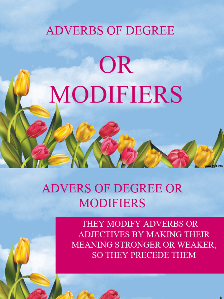 Adverbs of Degree Ingles Yes PDF