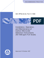 Installation Carbon Monoxide Detection Instruments (50-1000 PPM Full Scale)