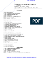 12th Economics EM Important Questions English Medium PDF Download