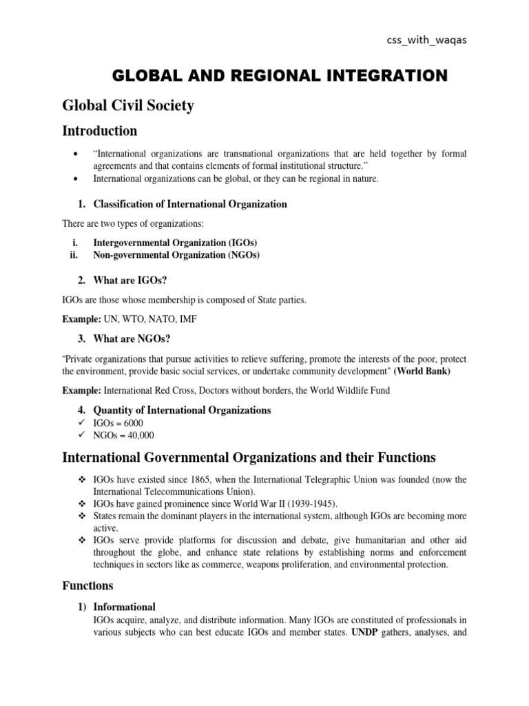 Global Civil Society | PDF | Treaty | Non Governmental Organization