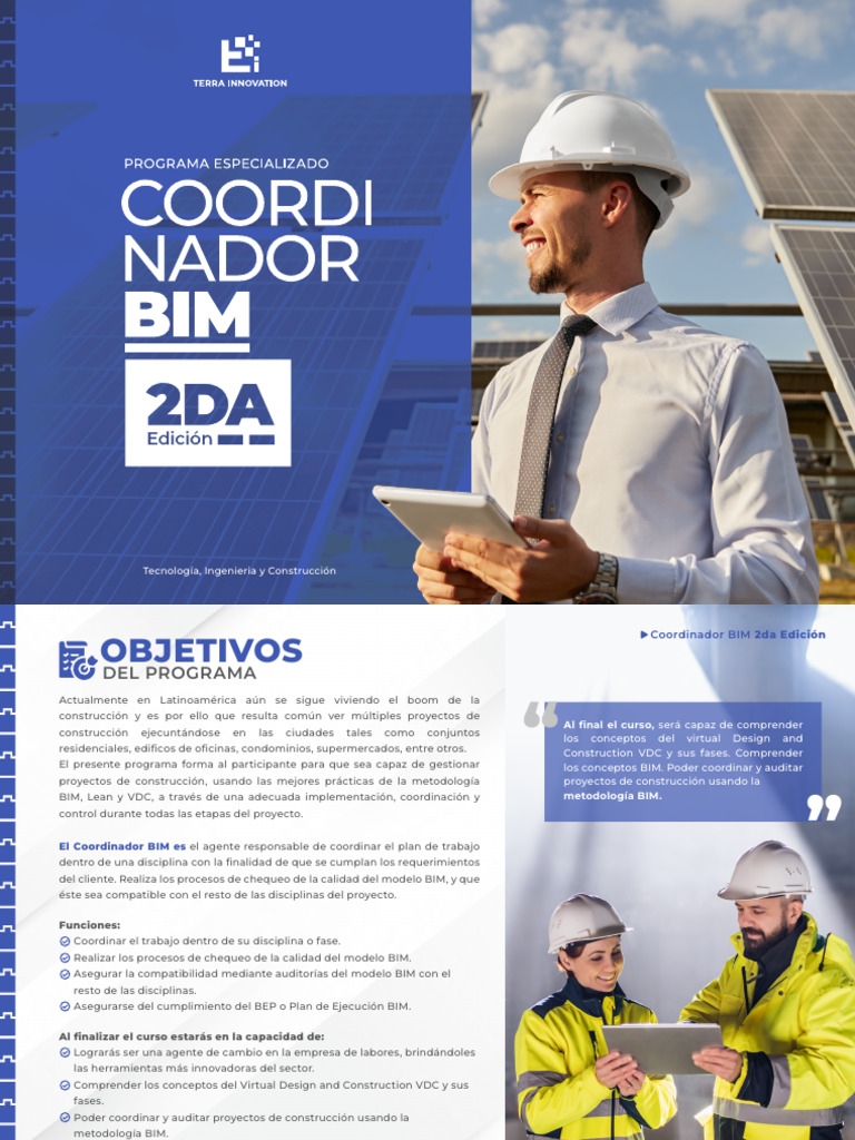 Brochure COORDINADOR BIM 2023 UPT | PDF | Autodesk Revit | Ingeniería