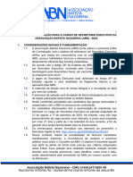 Edital de Contratação para o Cargo de Secretário Executivo Da Associação Batista Nazarena (Abn) - 2023