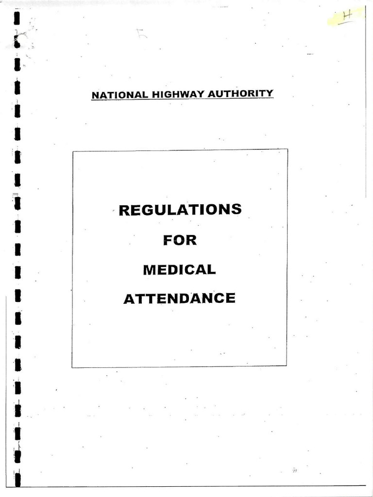 SOP For Regulations For Medical Attendance PDF