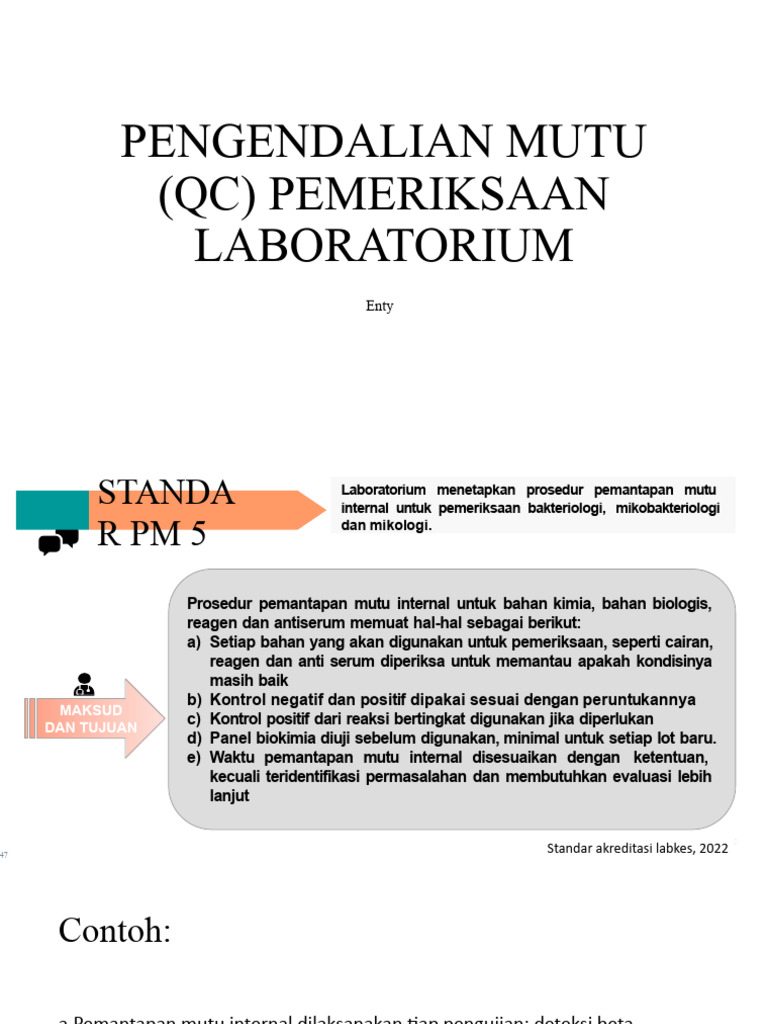 Pengendalian Mutu Laboratorium Kimia | PDF