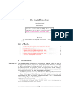 LaTeX - Longtable Package