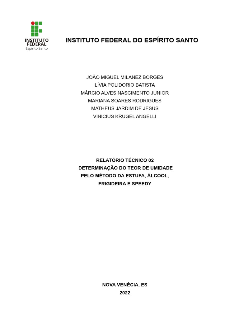 Métodos de Determinação do Teor de Umidade | PDF | Umidade | Pressão