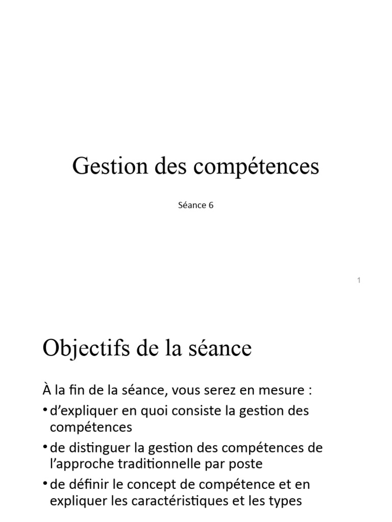 Gestion des compétences en RH | PDF | Compétence (Ressources humaines ...