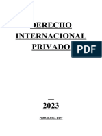 Programa Plan 91 Derecho Internacional Público 2023
