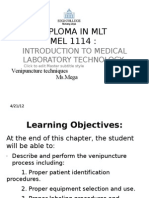 Diploma in MLT MEL 1114:: Introduction To Medical Laboratory Technology