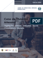 Legislación Laboral, Social, Artesanal, Cooperativismo y Tributaria