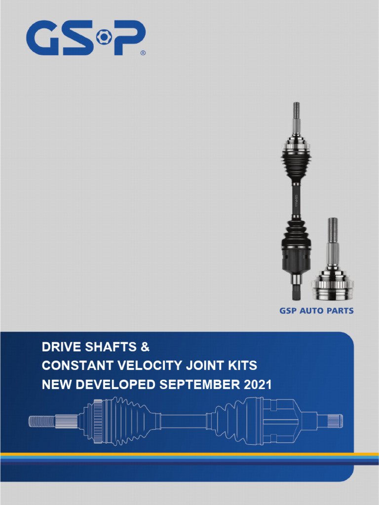 GSP+C.V.JOINT+&+DRIVE+SHAFTS+NEW+ITEM+CATALOGUE+September+2021 Semi Eje