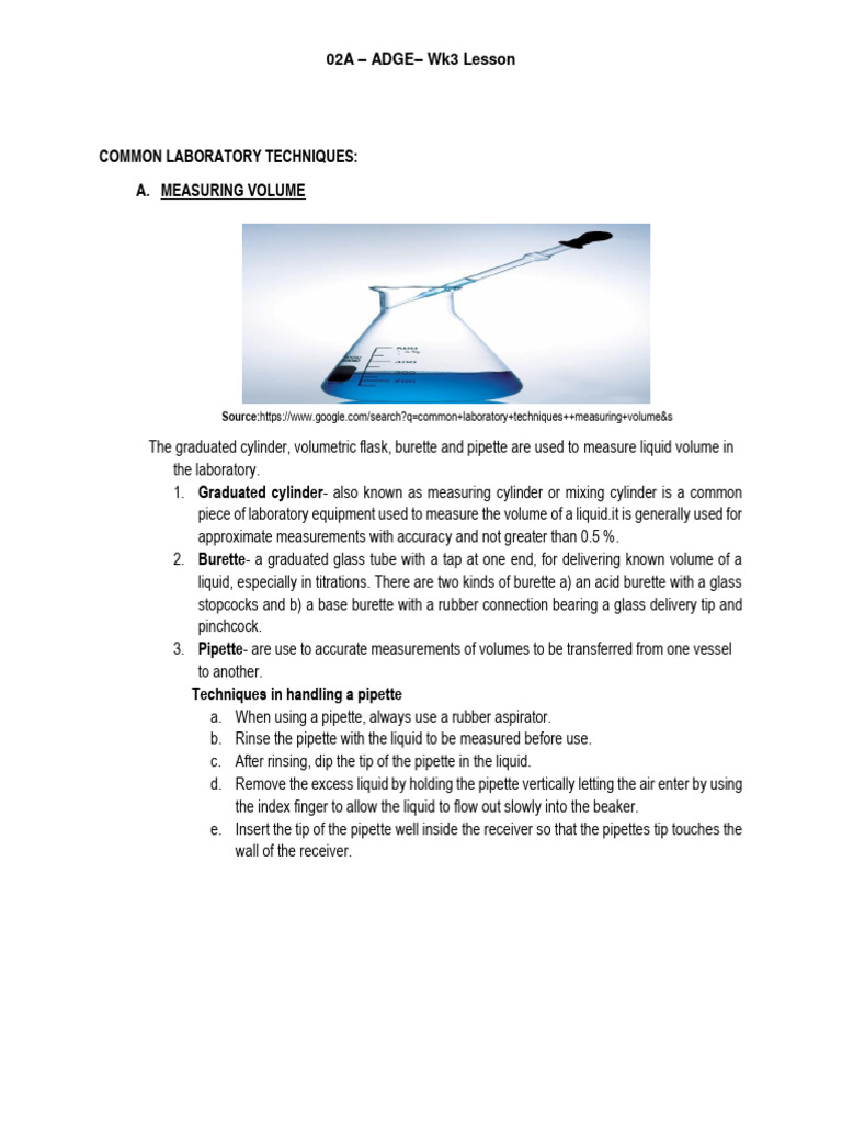 Laboratory Techniques PDF Solvent Solubility
