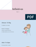 Infinitives - Row 1